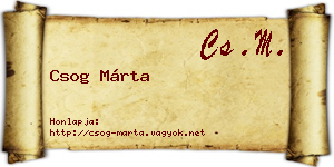 Csog Márta névjegykártya