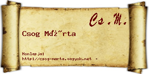 Csog Márta névjegykártya